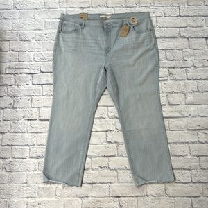 Levi’s 724 Slim Straight Cropped Jeans High Rise Light Wash Plus Size 24W NWT